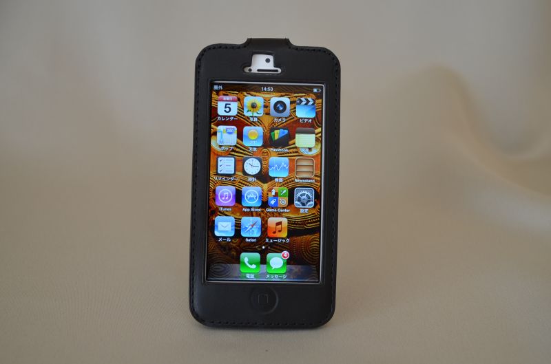 iPhone5レザーケース　黒