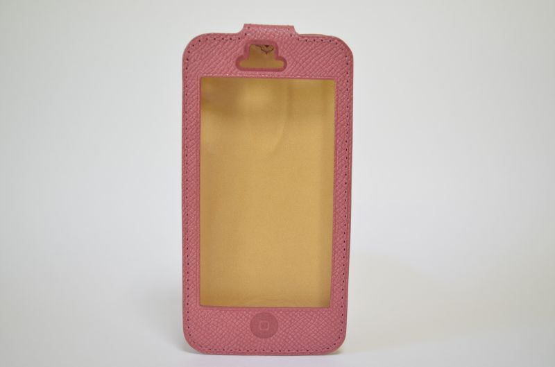iPhone5レザーケース　ローズピンク　シマダクラシックレザー
